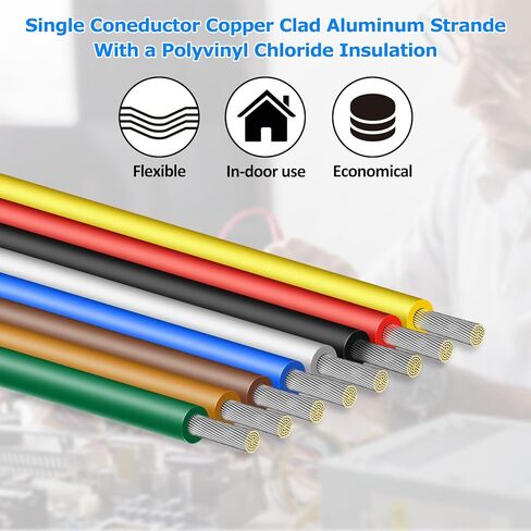 سلك كهربائي قياس 22 8 موصلات، سلك ترموستات 22AWG 32.8FT PVC مجدول، كابل LED منخفض الجهد 22/8، سلك طاقة تمديد مرن، سلك ربط الكابل النحاسي المعلب in Saudi Arabia
