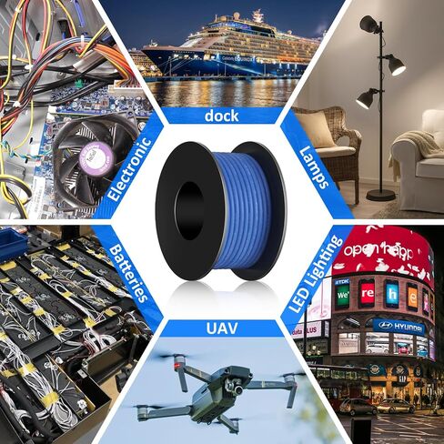 سلك كهربائي قياس 22 8 موصلات، سلك ترموستات 22AWG 32.8FT PVC مجدول، كابل LED منخفض الجهد 22/8، سلك طاقة تمديد مرن، سلك ربط الكابل النحاسي المعلب in Saudi Arabia