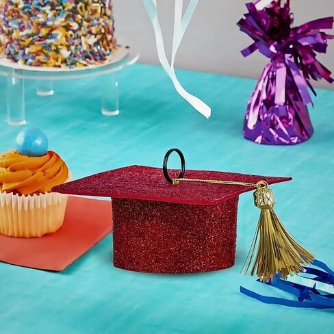 Felt Grad Cap Balloon Weight - 1.75"H x 4" W | 1 Pc., Blue in Saudi Arabia