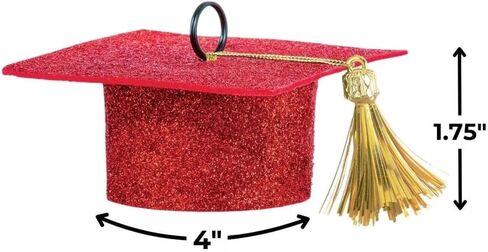 Felt Grad Cap Balloon Weight - 1.75"H x 4" W | 1 Pc., Blue in Saudi Arabia
