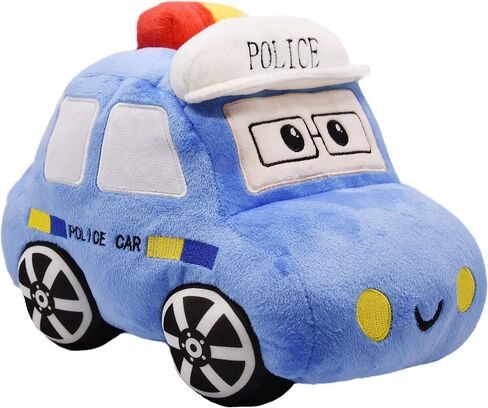 سيارة الشرطة الناعمة ذات الأبقار المحشوة لعبة Super Cute Blue Squad Squad Plushie هدايا ممتازة للأطفال أو حفلة عيد ميلاد 11 بوصة (سيارة الشرطة) in Kuwait