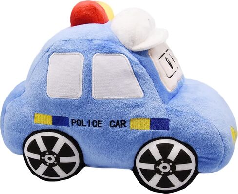 سيارة الشرطة الناعمة ذات الأبقار المحشوة لعبة Super Cute Blue Squad Squad Plushie هدايا ممتازة للأطفال أو حفلة عيد ميلاد 11 بوصة (سيارة الشرطة) in Kuwait