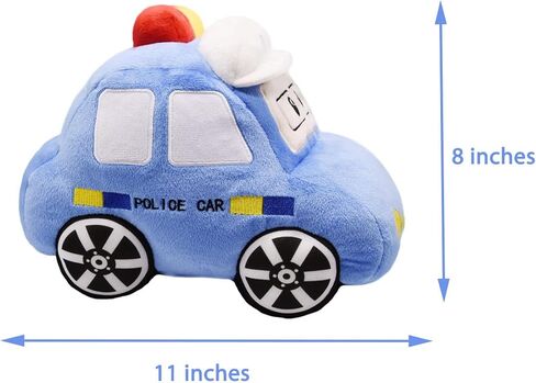 سيارة الشرطة الناعمة ذات الأبقار المحشوة لعبة Super Cute Blue Squad Squad Plushie هدايا ممتازة للأطفال أو حفلة عيد ميلاد 11 بوصة (سيارة الشرطة) in Kuwait