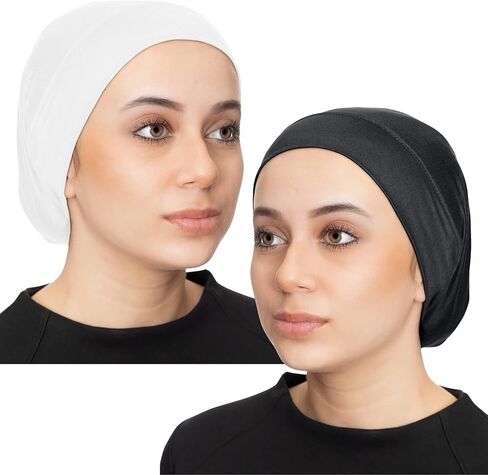 TheHijabStore.com قبعة نسائية قابلة للتمدد تحت الوشاح، غطاء رأس مريح من الجيرسيه - قبعة أنبوبية تفتح على طرفين in Kuwait