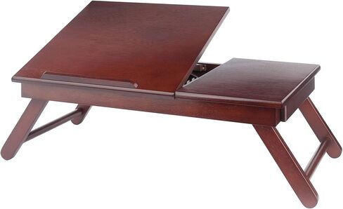 Winsome Anderson, Flip Top with Drawer, Foldable Legs Lap Desk, Teak, 25.37x13.78x8.06 in Kuwait