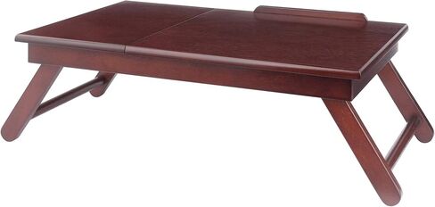 Winsome Anderson, Flip Top with Drawer, Foldable Legs Lap Desk, Teak, 25.37x13.78x8.06 in Kuwait