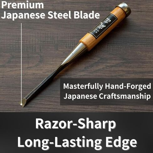 Japanese Chisel 24mm 1" Oire Nomi, Professional Wood Chisel for Woodworking, Japanese Red Oak Handle, Made in JAPAN in Saudi Arabia