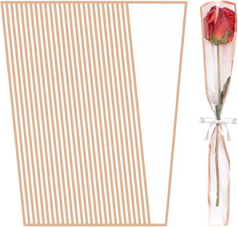 100pcs أحكام زهرة مفردة تغليف أكياس أسود واحد من زهور زهور الورد باقة التعبئة والتغليف الأكياس الحافة الذهبية الأكمام الزهرة لترتيب الأزهار إمدادات الزفاف عيد الحب in Kuwait