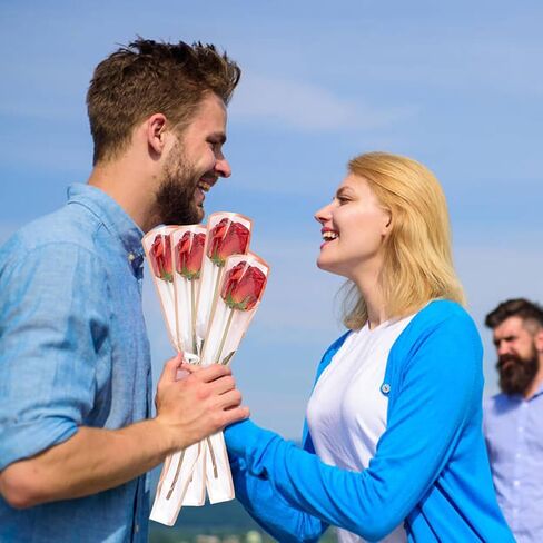 100pcs أحكام زهرة مفردة تغليف أكياس أسود واحد من زهور زهور الورد باقة التعبئة والتغليف الأكياس الحافة الذهبية الأكمام الزهرة لترتيب الأزهار إمدادات الزفاف عيد الحب in Kuwait