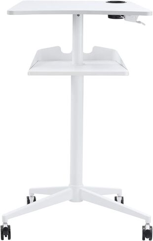 Safco Products 1944NA VUM Pneumatic Height-Adjustable Stand-Up Mobile Laptop Computer Workstation, Mobile Computer Cart, 22.875" D x 30.75" W x 48.25" H in Kuwait