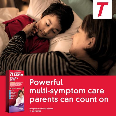 Tylenol Children's Cold + Cough + Runny Nose, Acetaminophen, Pain & Fever Relief, Chlorpheniramine Maleate, Antihistamine, Dextromethorphan HBr, Cough Suppressant; Grape Liquid, 8 fl. oz in Saudi Arabia