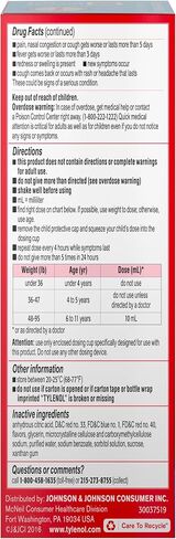 Tylenol Children's Cold + Cough + Runny Nose, Acetaminophen, Pain & Fever Relief, Chlorpheniramine Maleate, Antihistamine, Dextromethorphan HBr, Cough Suppressant; Grape Liquid, 8 fl. oz in Saudi Arabia