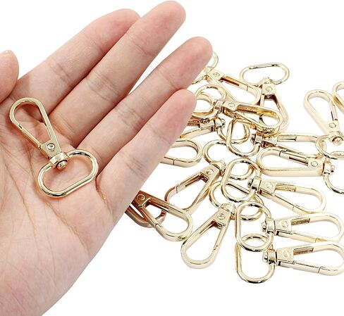 20pcs حلقة بيضاوية حلقة دوارة جراد البحر المشابك 3/4 "(20 مم) داخل القطر المفاجئ خطاف دوارة المشبك مقاطع خطاف السنانير SNOP SNOP لمحفظة صنع كيس مفاتيح DIY جزء (20 مم ، الفضة) in Kuwait