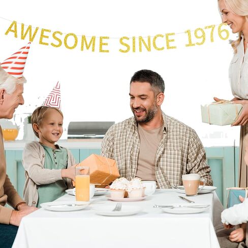 Awesome Since 1941 Banner Pre-strung Happy 83rd Birthday Banner Gold Glittery 83 Eighty Three Years Old Birthday Party Decorations for Men Women in Saudi Arabia