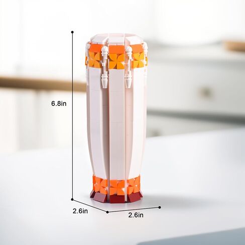HI-REEKE Flower Vase Building Block Set, Orange Vase Toy Kit for Women in Saudi Arabia