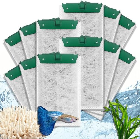 خراطيش مرشح حوض السمك المتوسطة متوافقة مع مرشحات Tetra Whisper Bio-bag ، مرشحات خزان سلحفاة الأسماك لتصفية Tetra Whisper 10i IQ10 PF10 & reptofilter (Medium-6 Pack) in Kuwait