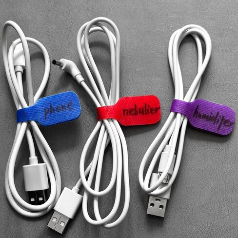 30 Pcs Multi-Color Cable Labels, Write On Cord Labels Wire Labels, Electronic Cable Identification Tags for Electronics, Computers Cable Management and Identification, Assorted Colors in Kuwait