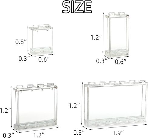 ZHX 72PCS Clear Transparent Window House Building Brick Toy Classic Flat Plates Pieces and Parts Block Compatible with Major Brands (White Mix) in Kuwait