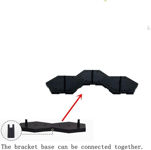 4-Piece Action Character Display Rack, Suitable For MG RG HG And 1/144 Universal Model Rack, Adjustable Height, Hexagonal Base, Black in Kuwait