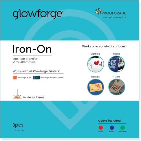 Glowforge Proofgrade Laser Engraver Essentials Bundle - Eco Iron-on Heat Transfer Sheets, Acrylic, and Hardwood - 11 Pieces Total in Saudi Arabia
