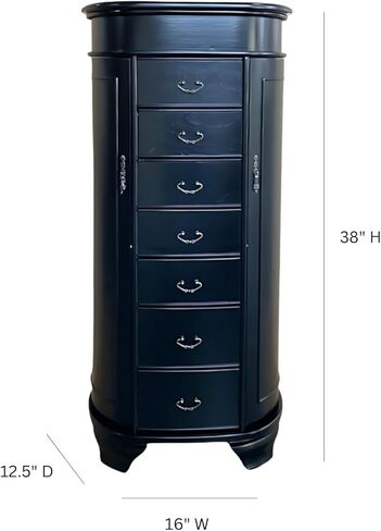 حامل مجوهرات Alveare Home Delilah أسود in Kuwait