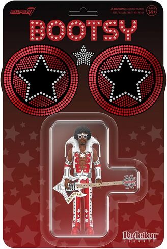 Super7 Bootsy Collins تفاعل الأشكال الموجة 03 - Footsy Collins (Glow) الشكل in Kuwait