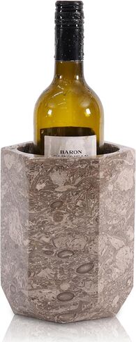 Radicaln Marble Wine Cooler Black 6.5" Inches Handmade Beverage Cooler For Bar Accessories, Wine Chiller For Bottle & Champagne - Bottle Cooler, Wine Bottle Holder For Bar Décor in Kuwait