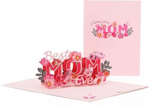Mothers Day Pop Up Greeting Cards three-dimensional paper carving 3D Mothers Day Card for Mom Grandma, Best Mom Gift from with Envelope Blank Note To Give mom gift Thanksgiving Greeting Card in Kuwait