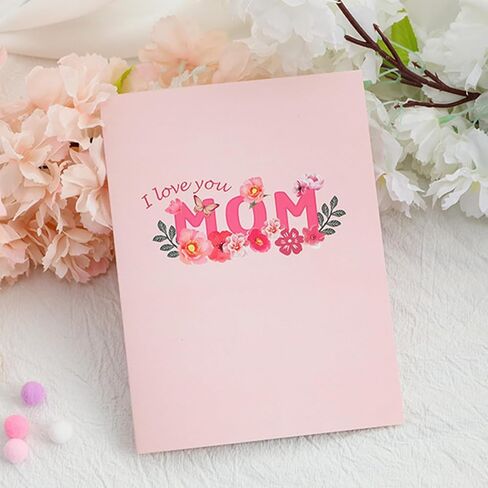 Mothers Day Pop Up Greeting Cards three-dimensional paper carving 3D Mothers Day Card for Mom Grandma, Best Mom Gift from with Envelope Blank Note To Give mom gift Thanksgiving Greeting Card in Kuwait