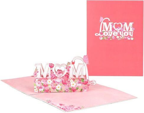 Mothers Day Pop Up Greeting Cards three-dimensional paper carving 3D Mothers Day Card for Mom Grandma, Best Mom Gift from with Envelope Blank Note To Give mom gift Thanksgiving Greeting Card in Kuwait