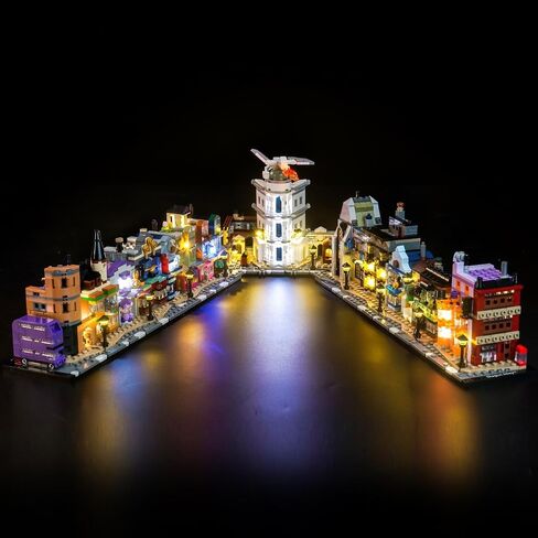 مجموعة الضوء المتوافقة مع متاجر Lego Diagon Alley Wizarding 76444 - لا يوجد طراز فقط الضوء ، إكسسوارات إضاءة LED متوافقة مع Lego Mini Diagon Alley (إصدار RC) in Kuwait