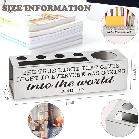 Proverbs 3:5 Bible Verse Pen and Pencil Holder, Trust in the Lord Scripture Christian Spiritual Gifts for Pastors Teachers Mentors Spiritual Leaders, Inspirational Thank You Gift Pencil Holder EDP43 in Kuwait