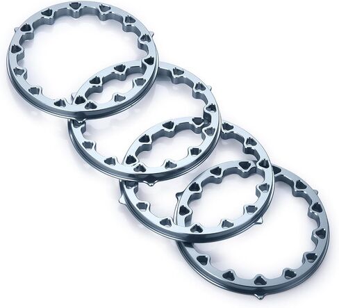 4PCS/Set Aluminum Alloy 1.9" RC Wheel Inner Beadlock Ring, 4Pcs 1.9 Inch Wheel Inner Beadlock Ring Reusable Beadlock Wheels for 1/10 Scale SCX10 1.9inch Beadlock Wheels (Red) in Kuwait