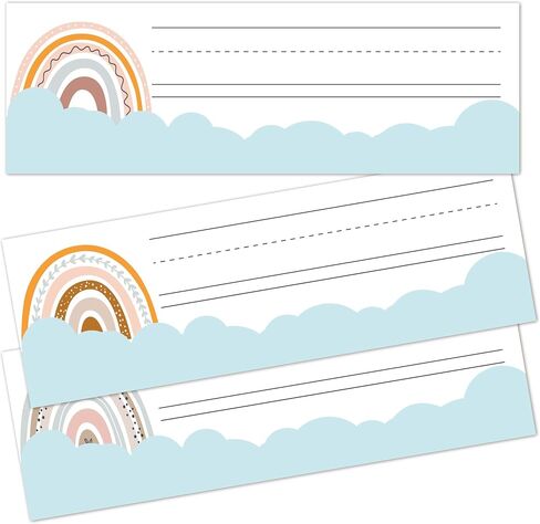 Name Tags for Classroom Cubbies, 30 Greenery Name Plates for Desks, Back to School Self Adhesive Name Tags Sticker for Teachers Elementary - A08 in Kuwait