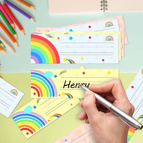 Name Tags for Classroom Cubbies, 30 Greenery Name Plates for Desks, Back to School Self Adhesive Name Tags Sticker for Teachers Elementary - A08 in Kuwait