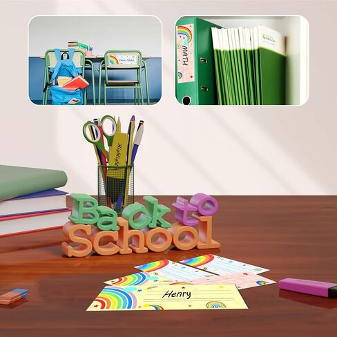 Name Tags for Classroom Cubbies, 30 Greenery Name Plates for Desks, Back to School Self Adhesive Name Tags Sticker for Teachers Elementary - A08 in Kuwait