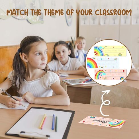 Name Tags for Classroom Cubbies, 30 Greenery Name Plates for Desks, Back to School Self Adhesive Name Tags Sticker for Teachers Elementary - A08 in Kuwait