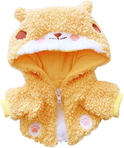 Niannyyhouse 20cm Plushie Doll Clothes White Sheep Jacket Hoodie 8in accosities (White) in Saudi Arabia