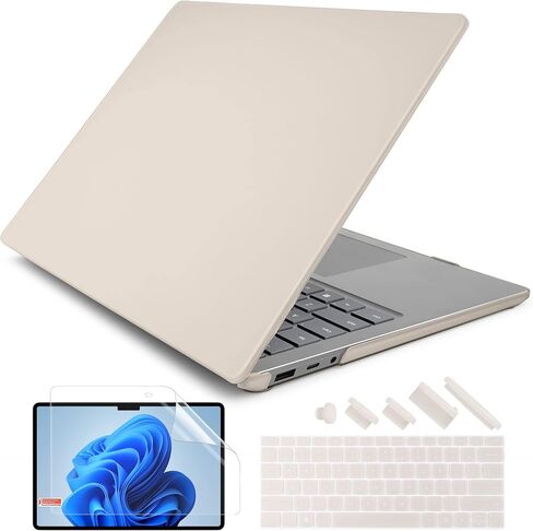 Batianda Premium Protective Case for 13.5 inch Microsoft Surface Laptop 5 4 3 with Alcantara Palm Rest - Slim Design with Superior Impact Resistance & Keyboard Cover & Screen Protector, Crystal Clear in Saudi Arabia