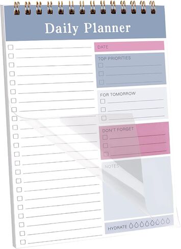 Newkita 30 Sheets Daily Daily Memo Pad ، 5.1 × 7.8 بوصة لإجراء دفتر ملاحظات قائمة ، ومقاتم المراجعة الوظيفية المتعددة للمكتب والمدرسة والمنزل (الأزرق) in Kuwait