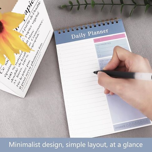 Newkita 30 Sheets Daily Daily Memo Pad ، 5.1 × 7.8 بوصة لإجراء دفتر ملاحظات قائمة ، ومقاتم المراجعة الوظيفية المتعددة للمكتب والمدرسة والمنزل (الأزرق) in Kuwait