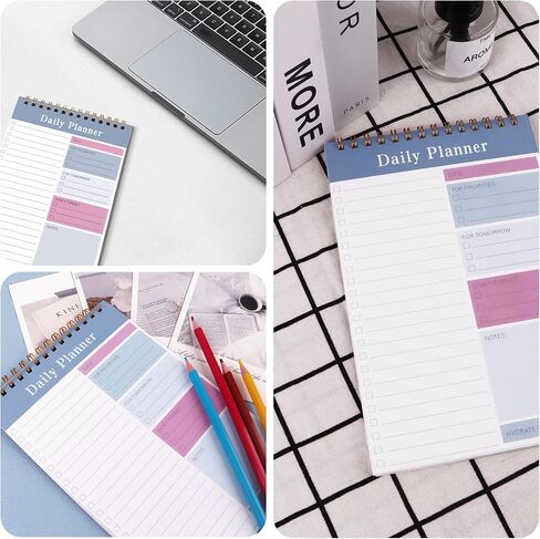 Newkita 30 Sheets Daily Daily Memo Pad ، 5.1 × 7.8 بوصة لإجراء دفتر ملاحظات قائمة ، ومقاتم المراجعة الوظيفية المتعددة للمكتب والمدرسة والمنزل (الأزرق) in Kuwait