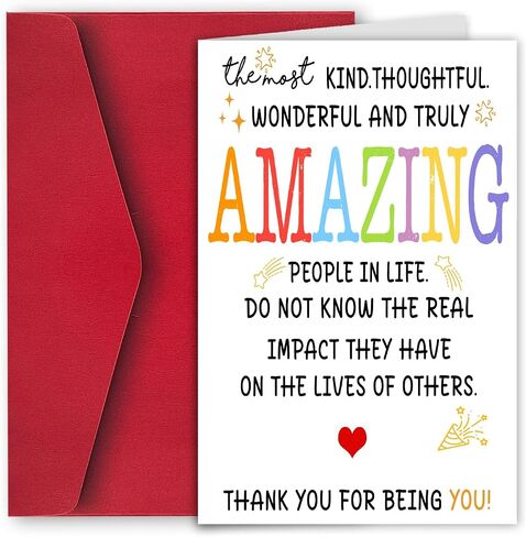 Cute Thank You Card for Best Friend Bestie, Appreciation Card for Teacher Boss Coworker Doctor, Sweet Friendship Card for Him Her, Thank You for Being You in Saudi Arabia