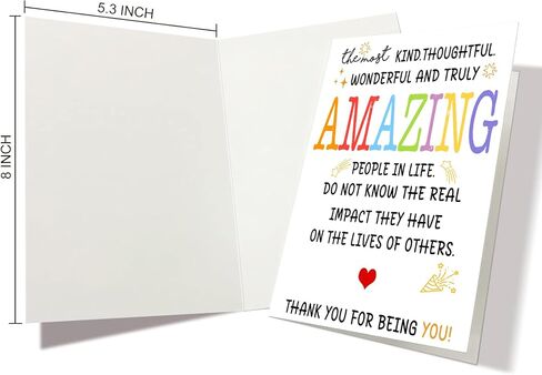 Cute Thank You Card for Best Friend Bestie, Appreciation Card for Teacher Boss Coworker Doctor, Sweet Friendship Card for Him Her, Thank You for Being You in Saudi Arabia