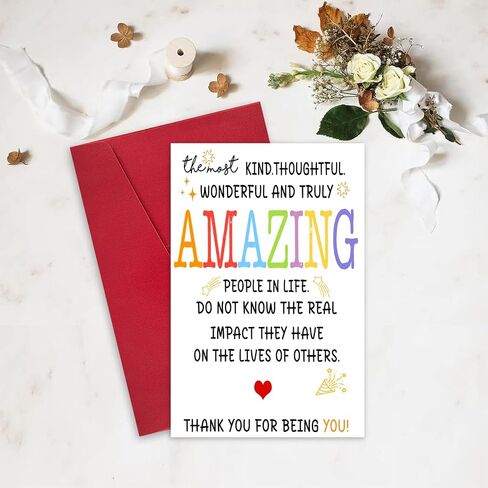 Cute Thank You Card for Best Friend Bestie, Appreciation Card for Teacher Boss Coworker Doctor, Sweet Friendship Card for Him Her, Thank You for Being You in Saudi Arabia