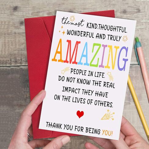 Cute Thank You Card for Best Friend Bestie, Appreciation Card for Teacher Boss Coworker Doctor, Sweet Friendship Card for Him Her, Thank You for Being You in Saudi Arabia