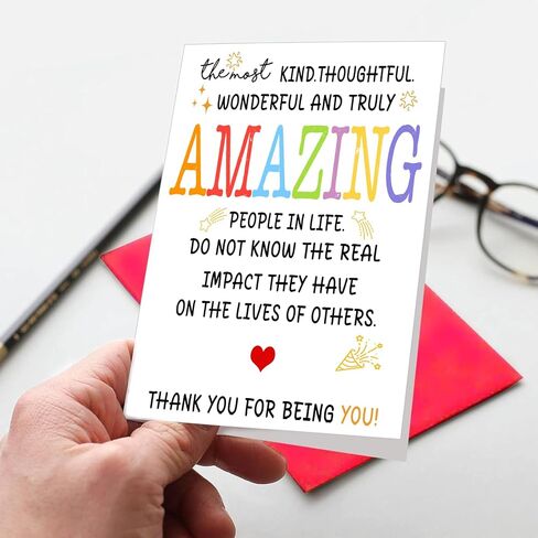 Cute Thank You Card for Best Friend Bestie, Appreciation Card for Teacher Boss Coworker Doctor, Sweet Friendship Card for Him Her, Thank You for Being You in Saudi Arabia