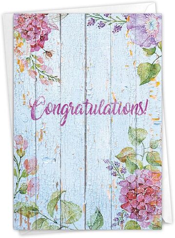 The Best Card Company - Congratulations Greeting Card with Envelope - Beautiful Appreciation, Celebration Card - Scripture Birds C7108ICGG in Kuwait
