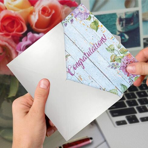 The Best Card Company - Congratulations Greeting Card with Envelope - Beautiful Appreciation, Celebration Card - Scripture Birds C7108ICGG in Kuwait