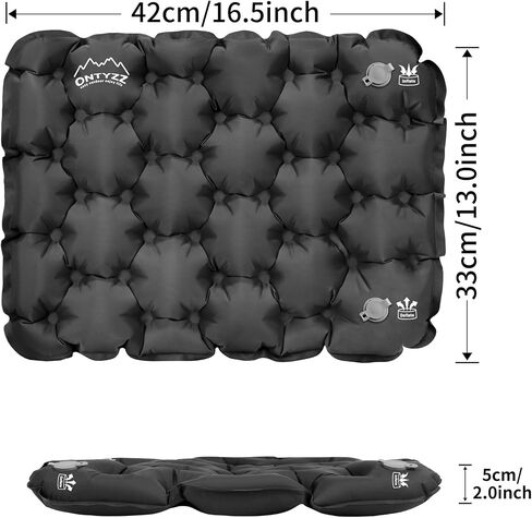 ONTYZZ Blue Inflatable Air Seat Cushion Lightweight Inflatable Seat Stadium Seat Travel Cushion for Stadium Hiking Office Airplane in Kuwait